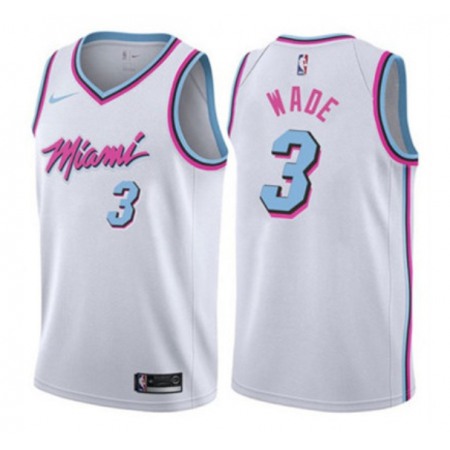Toddlers Miami Heat #3 Dwyane Wade White Stitched Basketball Jersey