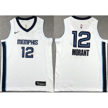 Youth Memphis Grizzlies #12 Ja Morant White Stitched Basketball Jersey