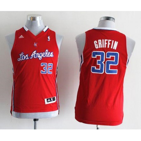 Clippers #32 Blake Griffin Red Stitched Youth NBA Jersey