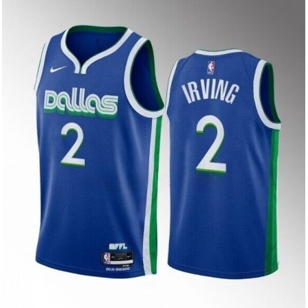 Youth Dallas Mavericks #2 Kyrie Irving Blue 2023/23 City Edition Stitched Basketball Jersey