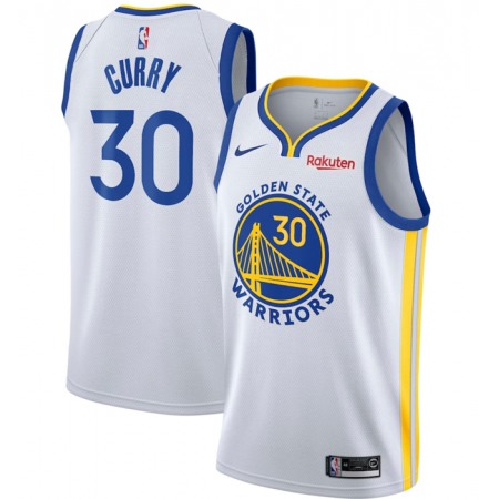 Youth Golden State Warriors #30 Stephen Curry White Stitched NBA Jersey