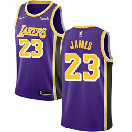 Youth Los Angeles Lakers #23 LeBron James Purple Stitched NBA Jersey