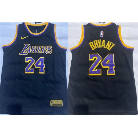 Youth Los Angeles Lakers #24 Kobe Bryant Black Stitched Basketball Jersey
