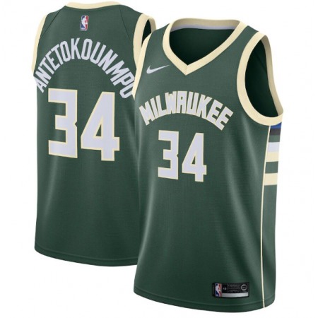Youth Milwaukee Bucks #34 Giannis Antetokounmpo Green Stitched Basketball Jersey