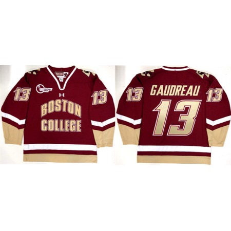 Men's Under Armour Maroon Boston Custom Red Stitched Jersey