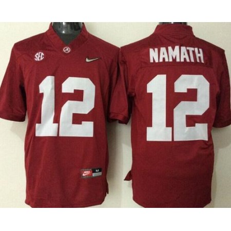 Crimson Tide #12 Joe Namath Red Stitched NCAA Jersey