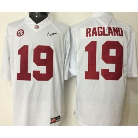 Crimson Tide #19 Reggie Ragland White Stitched NCAA Jersey