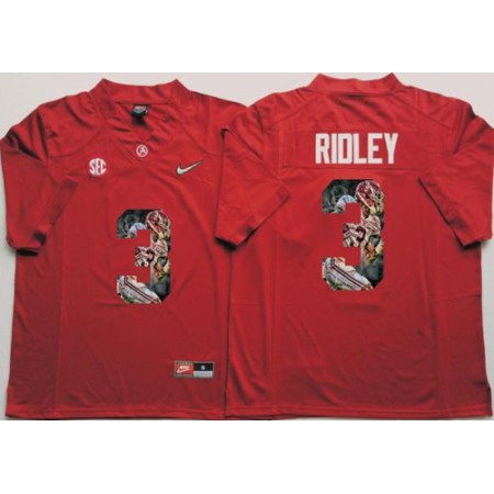 Crimson Tide #3 Calvin Ridley Red Player Fashion Stitched NCAA Jersey