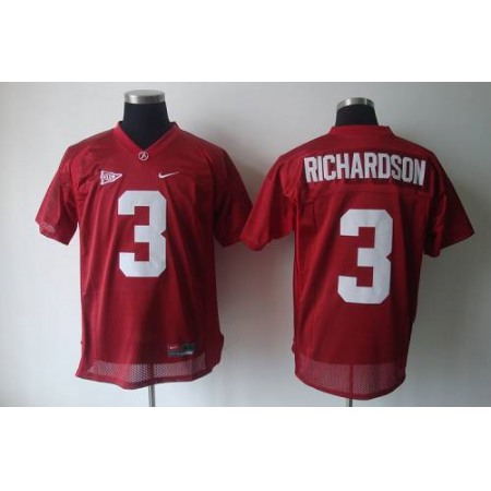 Crimson Tide #3 Trent Richardson Red Stitched NCAA Jersey