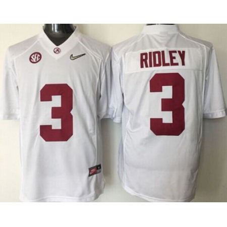 Crimson Tide #3 Calvin Ridley White 2016 National Championship Stitched NCAA Jersey