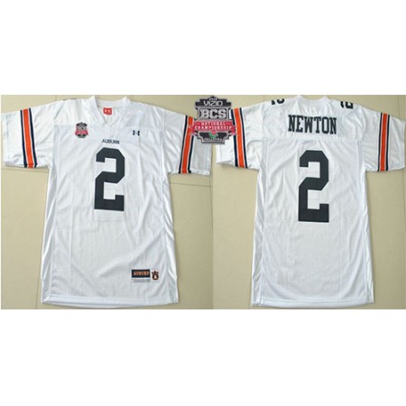Tigers #2 Newton New White 2014 BCS Bowl Patch Stitched NCAA Jersey