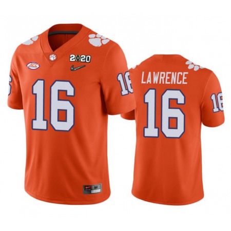 Youth Clemson Tigers #16 Trevor Lawrence Orange 2020 National Championship Stitched Football Jersey
