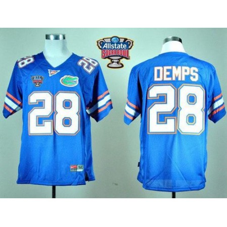 Gators #28 Jeff Demps Blue Allstate Sugar Bowl Stitched NCAA Jersey