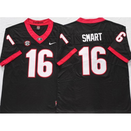 Georgia Bulldogs #16 Smart Black Stitched Jersey