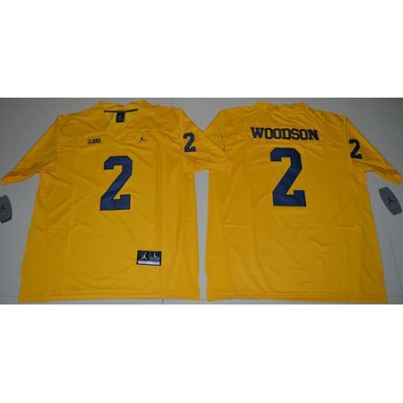Wolverines #2 Charles Woodson Gold Jordan Brand Limited Stitched NCAA Jersey