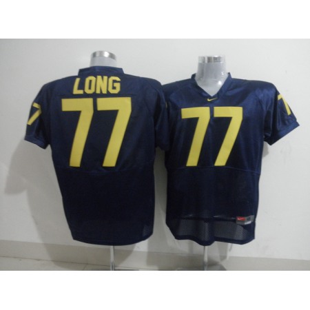 Wolverines #77 Jacke Long Blue Stitched NCAA Jersey