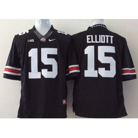 Buckeyes #15 Ezekiel Elliott Black Limited Stitched Youth NCAA Jersey