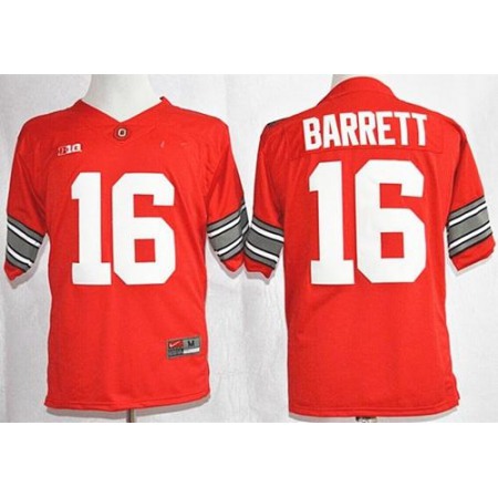 Buckeyes #16 J. T. Barrett Red Diamond Quest Stitched NCAA Jersey