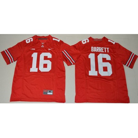 Buckeyes #16 J. T. Barrett Red Stitched Youth NCAA Jersey