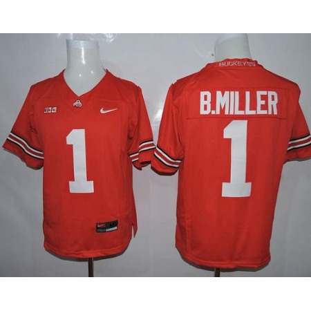 Buckeyes #1 Braxton Miller Red Limited Stitched NCAA Jersey