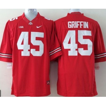 Buckeyes #45 Archie Griffin Red Stitched Youth NCAA Jersey