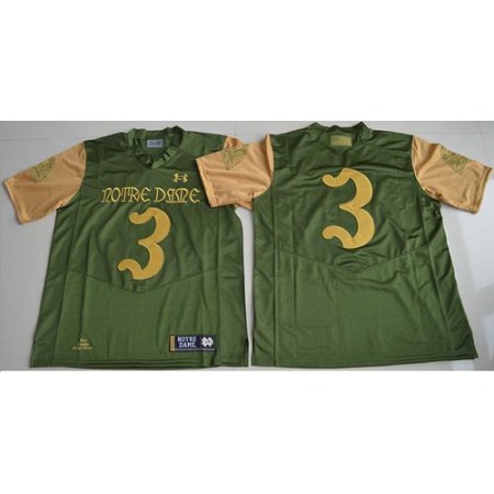 Fighting Irish #3 Joe Montana Green Under Armour Shamrock Series Stitched NCAA Jersey