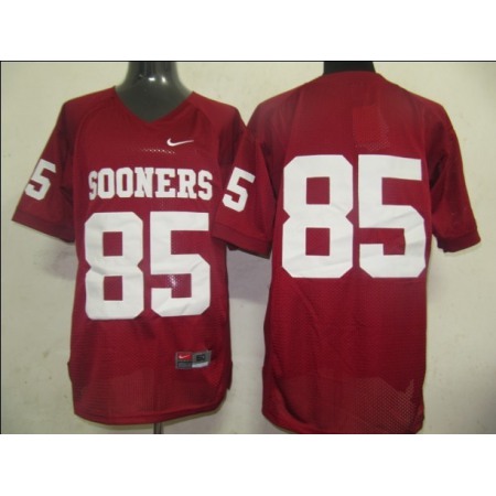 Sooners #85 Red Stitched NCAA Jersey