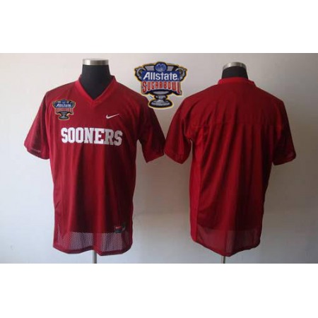 Sooners Blank Red 2014 Sugar Bowl Patch Stitched NCAA Jersey