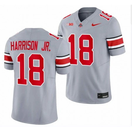 Youth Ohio State Buckeyes #18 Marvin Harrison JR. Gray 2023 F.U.S.E. Limited Stitched Jersey
