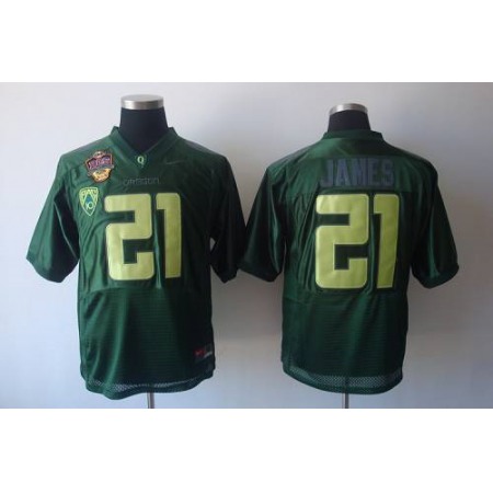 Ducks #21 LaMichael James Green Stitched NCAA Jersey