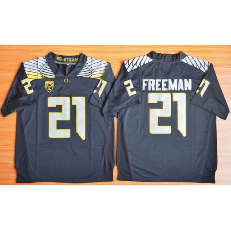 Ducks #21 Royce Freeman Black Limited Stitched NCAA Jersey