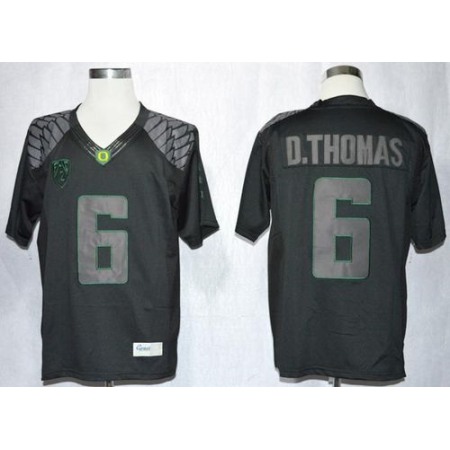 Ducks #6 De'Anthony Thomas Blackout Limited Stitched NCAA Jersey