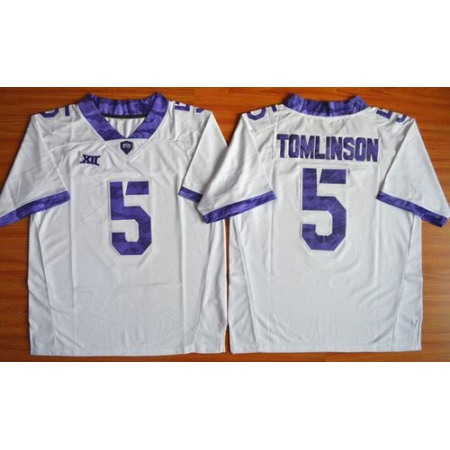 Horned Frogs #5 LaDainian Tomlinson White Stitched NCAA Jersey