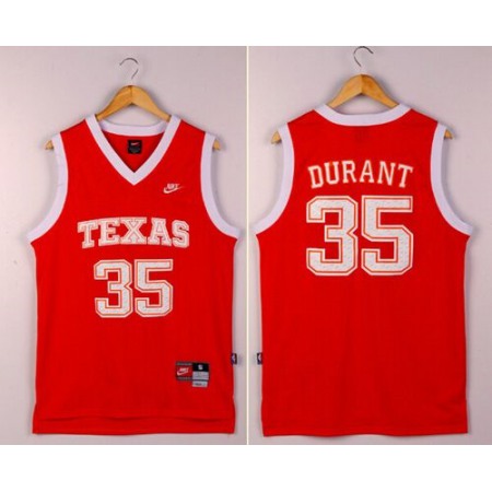 Longhorns #35 Kevin Durant Red New Stitched NCAA Jersey