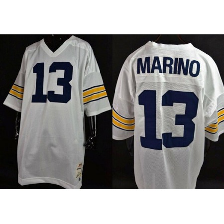 Men's Pittsburgh Panthers #13 Dan Marino White Stitched Jersey