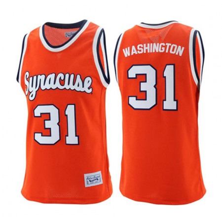 Men's Syracuse Orange #31 Washionton Orange Stitched Basketball Jersey