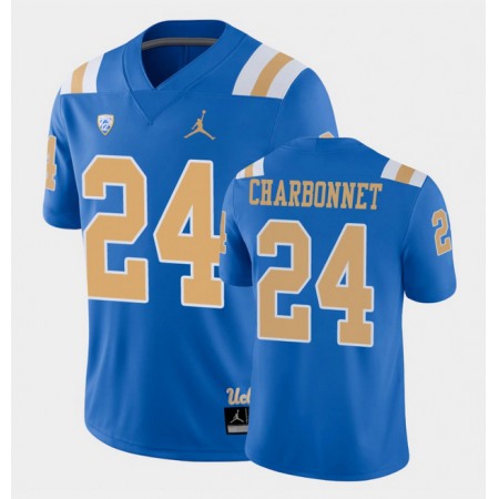 Men's UCLA Bruins #24 Zach Charbonnet Blue Game Stitched Jersey