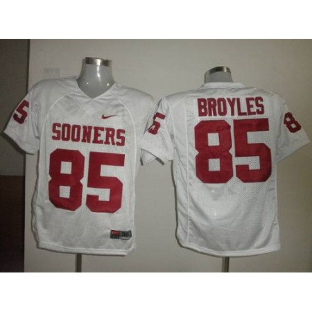 Sooners #85 Ryan Bryoles White Stitched NCAA Jersey