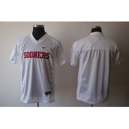 Sooners Blank White Stitched NCAA Jersey