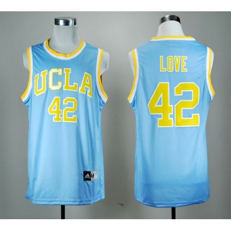 Bruins #42 Kevin Love Blue Basketball Stitched NCAA Jersey