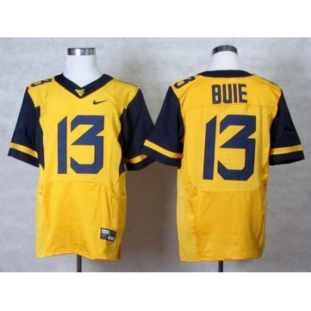Mountaineers #13 Andrew Buie Gold Stitched NCAA Jersey