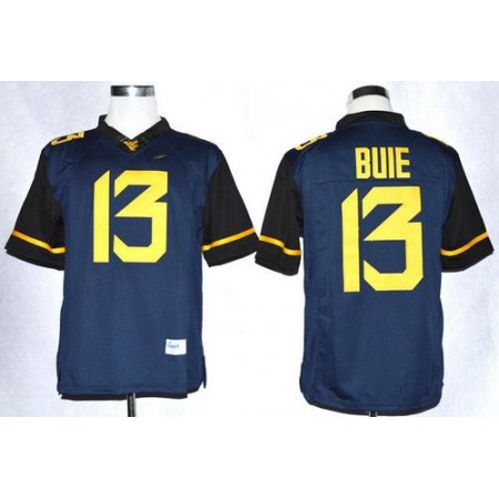 Mountaineers #13 Andrew Buie Navy Blue Limited Stitched NCAA Jersey