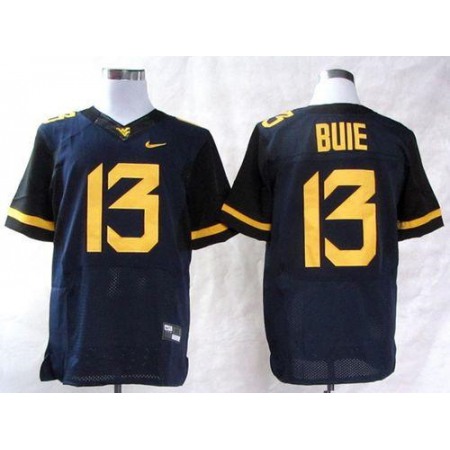 Mountaineers #13 Andrew Buie Navy Blue Stitched NCAA Jersey