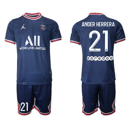 Men's Paris Saint-Germain #21 Ander Herrera 2021/22 Blue Soccer Jersey