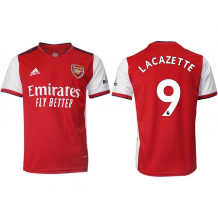 Arsenal F.C #9 Lacazette Red Home Soccer Jersey
