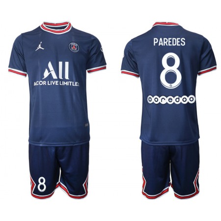 Men's Paris Saint-Germain #8 Paredes 2021/22 Blue Soccer Jersey