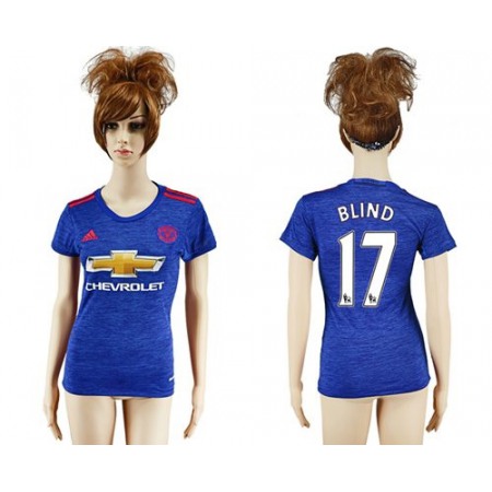 Women's Manchester United #17 Blind Away Soccer Club Jersey