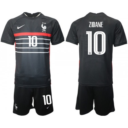 Men's France #10 Zidane Black Home Soccer Jersey Suit