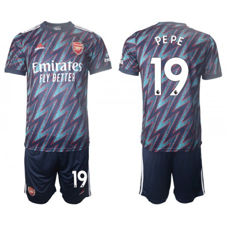 Arsenal F.C #19 Nicolas Pepe Away Soccer Jersey Suit