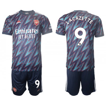 Arsenal F.C #9 Lacazette Away Soccer Jersey Suit